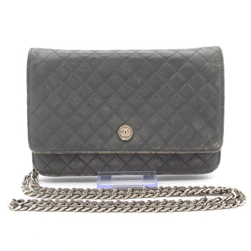 Chanel Matelasse Gray Leather Other