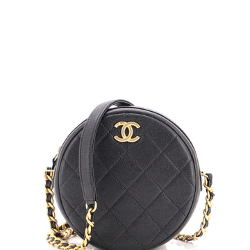 Chanel Round Chain Crossbody Bag Quilted