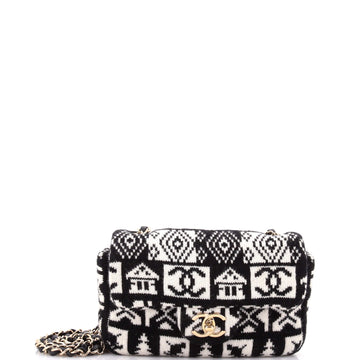 Chanel Coco Neige Flap Bag Cashmere Knit
