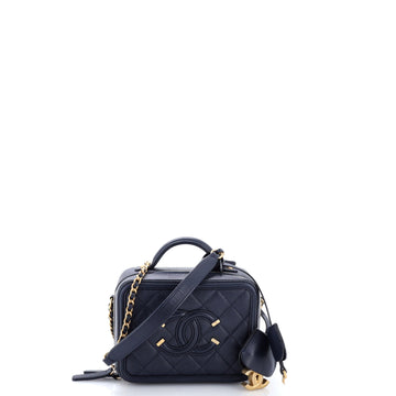 Chanel Filigree Vanity Case Quilted