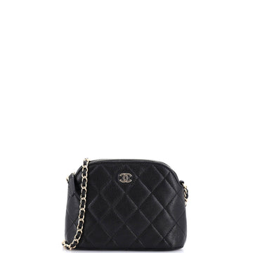 Chanel Cc Dome Zip Clutch With Chain