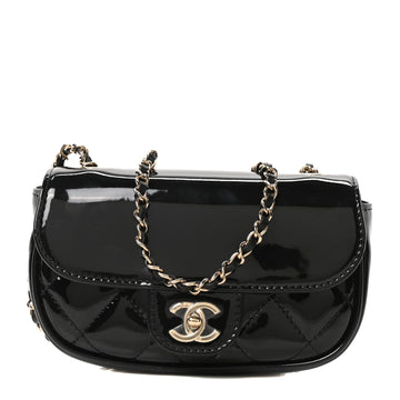 Chanel Patent Calfskin Quilted Mini Flap
