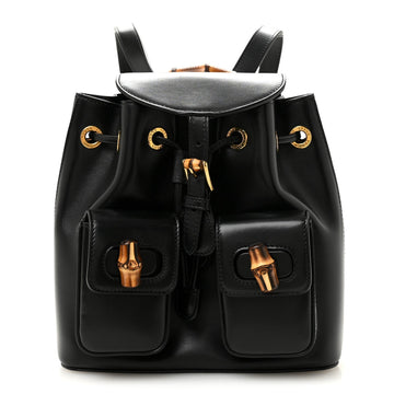 Gucci Calfskin Bamboo Backpack Black