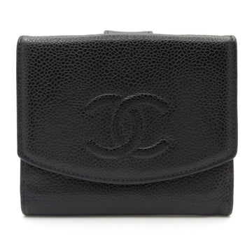 Chanel Black Calfskin Double-Hook Wallet