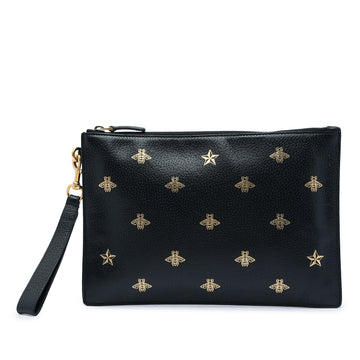 Gucci Calfskin Bee Star Clutch Pre-Loved