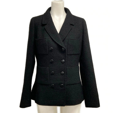 Chanel Black Outer Fabric] Wool Nylon