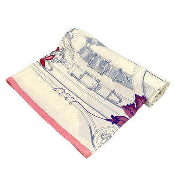 Hermes Carre Cream Navy Multi Cashmere