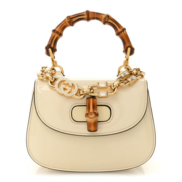 Gucci Patent Crystal Mini Bamboo Top