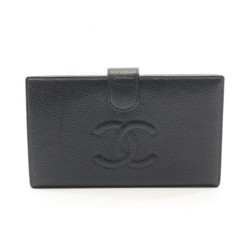 Chanel Coco Mark Bifold Wallet Grained