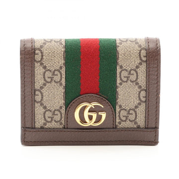 Gucci Ophidia Gg Supreme Bi-Fold Compact