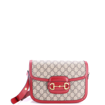 Gucci Horsebit Shoulder Bag Gg Coated