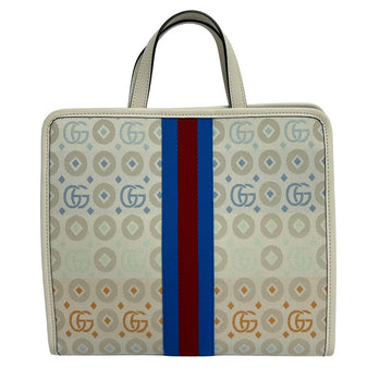 Gucci Children's Gg Print Tote Bag Cream