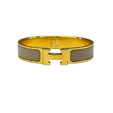 Hermes Clic H Gold Gray Beige Hardware