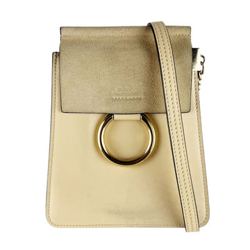 Chloe Faye Shoulder Bag Beige/Gold