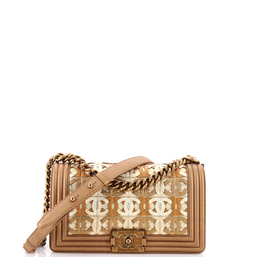 Chanel Boy Flap Bag Woven Leather Old
