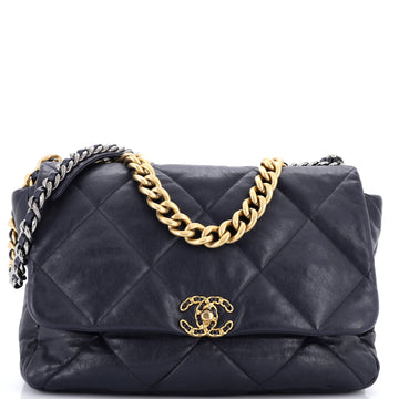 Chanel 19 Flap Bag Quilted Leather Maxi