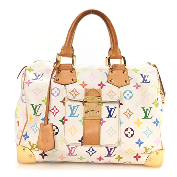 Louis Vuitton Multicolor Speedy 30 White