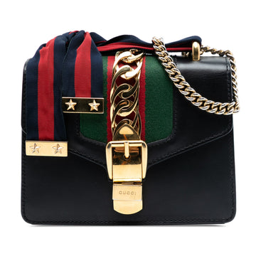 Gucci Mini Calfskin Web Sylvie Chain