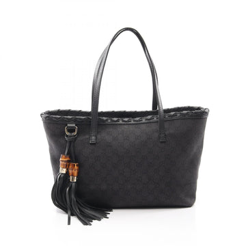 Gucci Bamboo Gg Pattern Shoulder Tote
