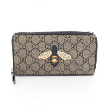 Gucci Gg Supreme Bee Print Long Wallet