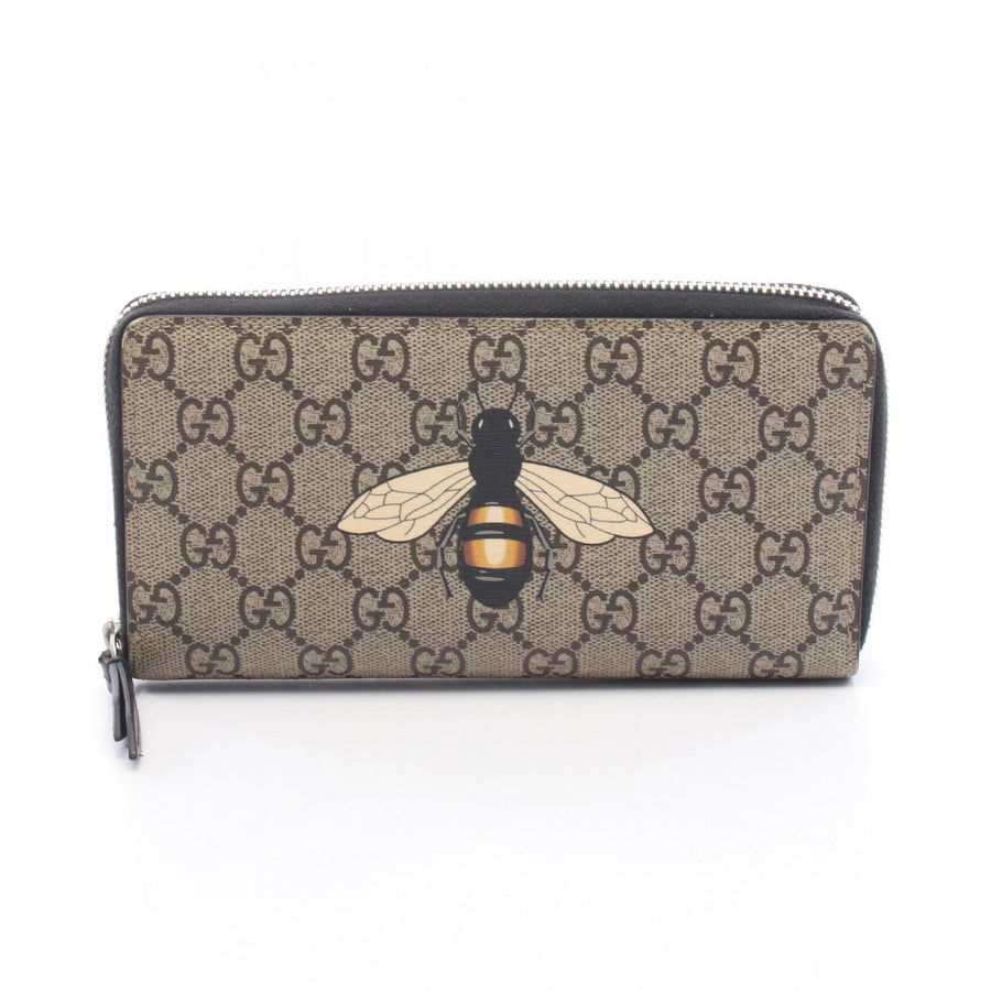 Gucci Gg Supreme Bee Print Long Wallet