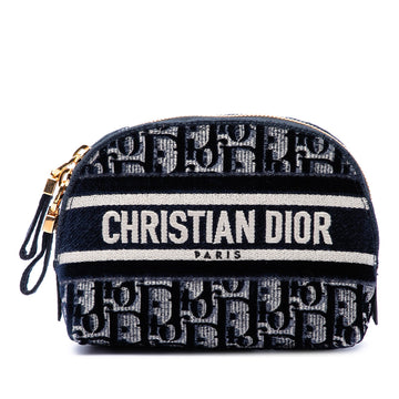 Dior Oblique Embroidered Velvet Cosmetic