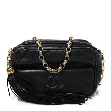 Chanel Lambskin Quilted Tassel Camera