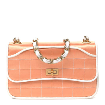 Chanel Satin Quilted Chocolate Bar Flap