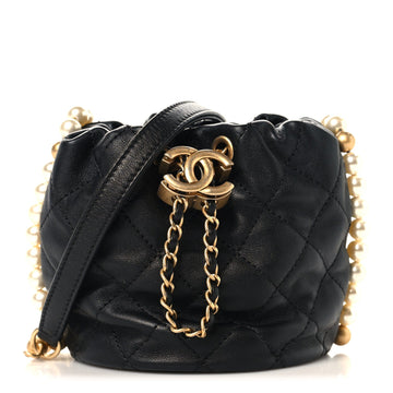 Chanel Calfskin Quilted Pearl Mini About