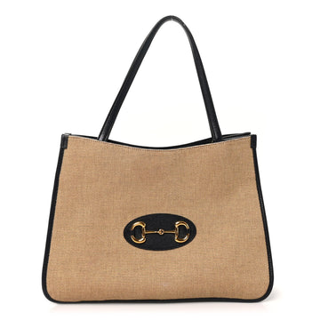 Gucci Vintage Rice Canvas Calfskin