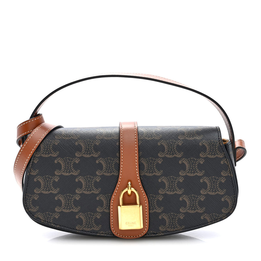 Celine Triomphe Canvas Calfskin Tabou