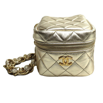 Chanel Cc Cube Zip Clutch With Chain