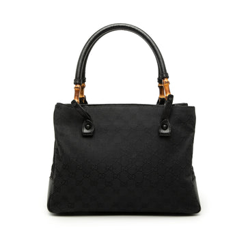 Gucci Gg Canvas Bamboo Tote Pre-Loved