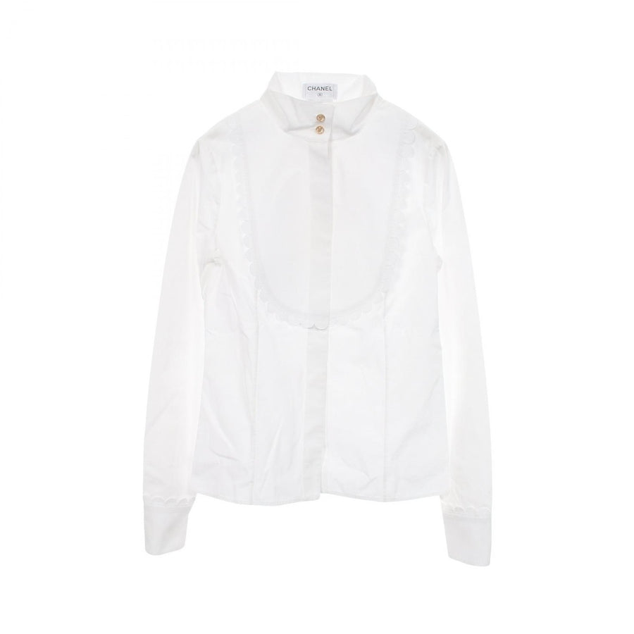 Chanel Frilled Blouse Shirt Longsleeves