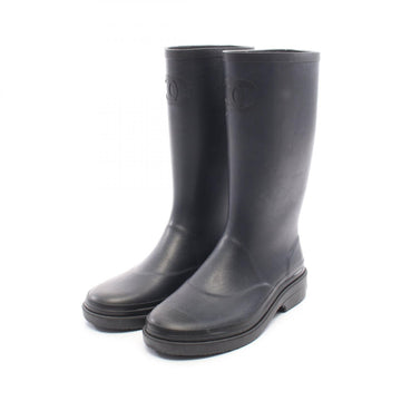 Chanel Coco Mark Long Rain Boots Shoes