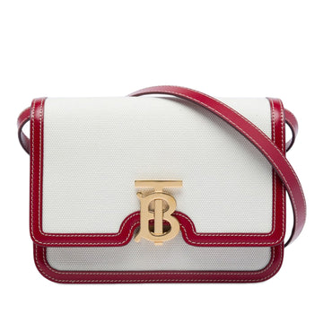 Burberry Small Canvas Tb Flap Crossbody