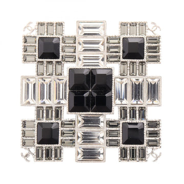 Chanel Coco Mark Square Brooch Pin Metal