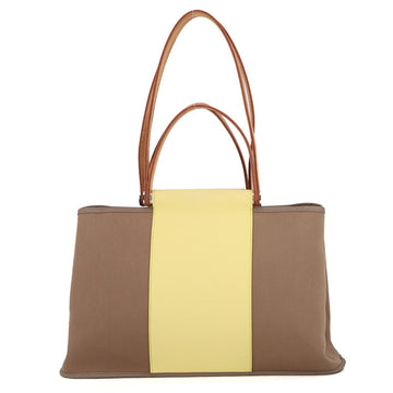 Hermes Cabag Elan Toile And Leather 39