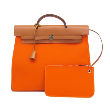 Hermes Herbag Zip Leather And Toile 39