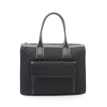 Gucci Gg Canvas Tote Handbag Leather