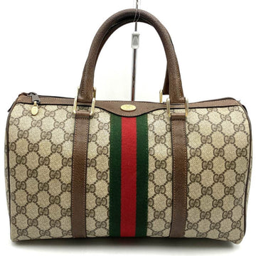 Gucci Vintage Web Boston Bag Gg Coated
