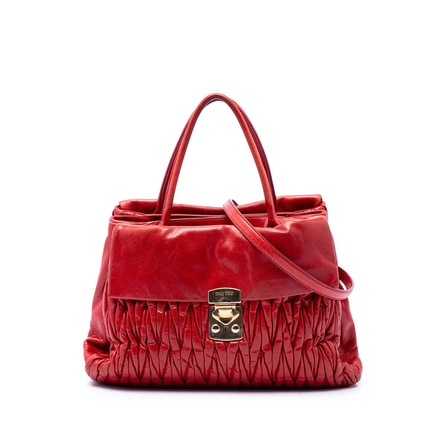Miu Matelasse Nappa Lux Bauletto