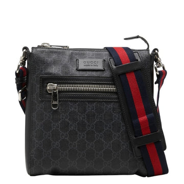 Gucci Web Strap Front Zip Messenger Bag