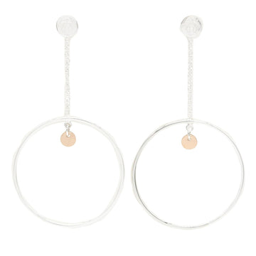 Hermes Escribs Hoop Pierced Earrings