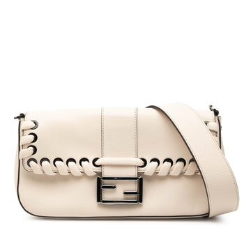 Fendi Whipstitch Leather Baguette