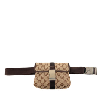 Gucci Gg Canvas Belt Bag Pre-Loved Beige