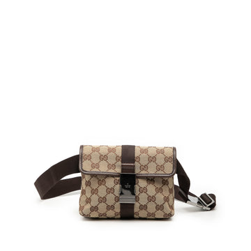 Gucci Gg Canvas Belt Bag Pre-Loved Beige