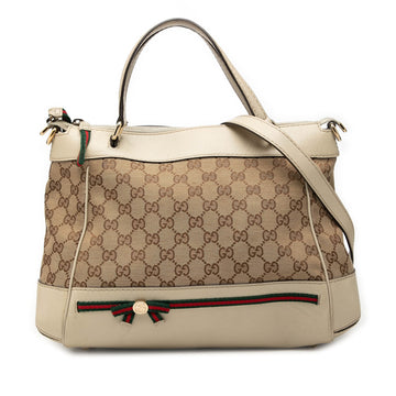 Gucci Gg Canvas Web Mayfair Satchel Pre-