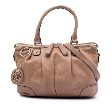 Gucci Ssima Sukey Satchel Pre-Loved Nude