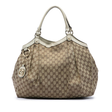 Gucci Large Gg Canvas Sukey Tote Pre-